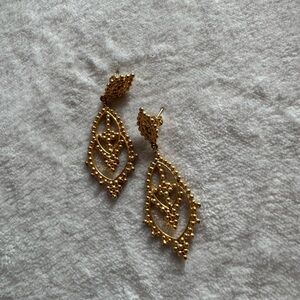 Kay Jewelers Gold Filigree Earrings